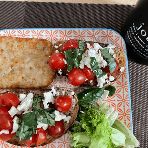 Feta cheese toast for breakfast 😋😋