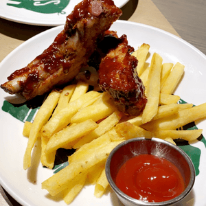 < Ribs & Fries...