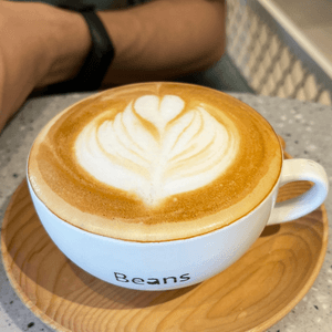 熱Cappucino~～
拉花好靚 就嚟...