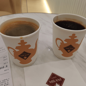 ☕☕
今日選了杯經典米蘭咖啡。
冇加...