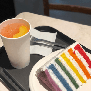 Dore dore ge rainbow cake&桃茶
#社群時...
