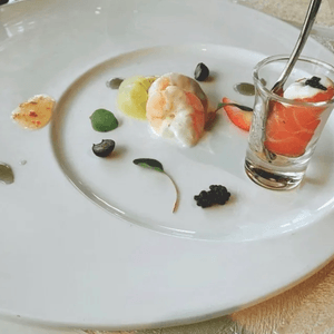 Shrimp & Slamon Caviar...