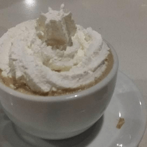 Cream on hot coffee ...