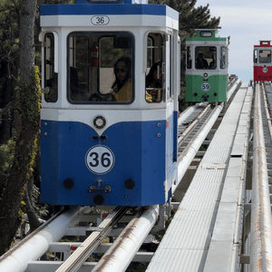 爆紅韓國釜山「天空膠囊列車」