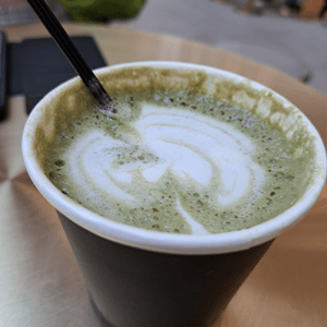 Genmaicha Tea Latte at BLOOMS