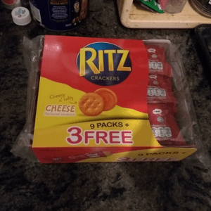 Ritz cheese flavoured crackers