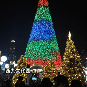 超巨型聖誕樹，打卡勝地