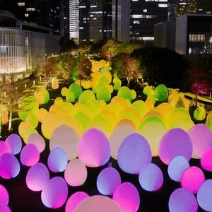 [teamLab：光漣]逾200個發光蛋正式點亮添馬公園