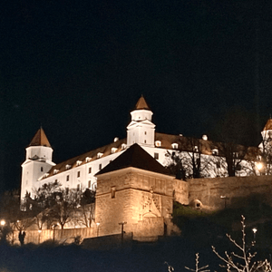 晚上的布拉迪斯拉發城堡