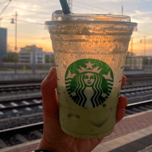 Iced strawberry mocha latte