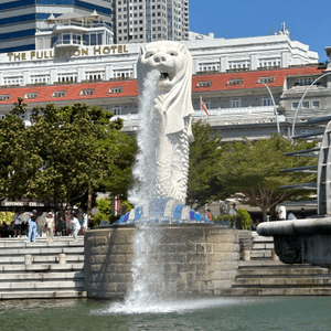新加坡 魚尾獅 風水裝置