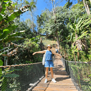 【湄林蒙占山1】飛車越叢林 雙輪走鋼索 網床Cafe觀瀑布