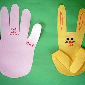 【親子手工】超簡單，做個手指兔~