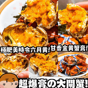 日新 x 外賣美食 | 隻隻飽滿黃金蟹膏 時令六月黃大閘蟹 | 預訂/推薦/2023/外送/Delivery/海產/海鮮/網上/鹽焗/免費送貨