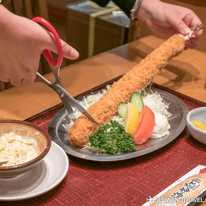 【名古屋新幹線地下街 ESCA】「海老 DOTE 食堂」35cm 的炸蝦天婦羅定食