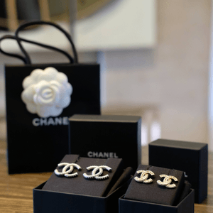 分享Chanel經典CC logo耳環💎
