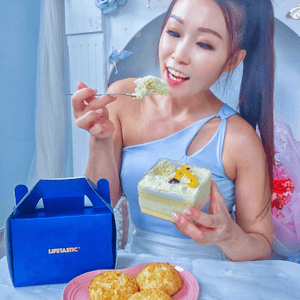 【】

榴槤麻糬蛋糕🤤！24K榴槤控必試！😋