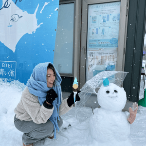 零下十度食雪糕🥶！北海道青池❄️！