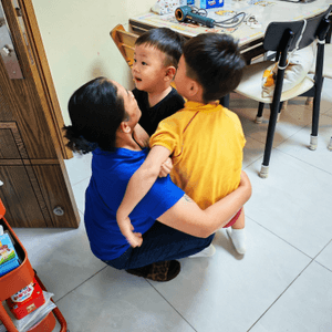 工人姐姐離開了