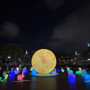 香港/中秋限定🥮無敵夜景🌕＋必打卡超萌發光兔兔🐰