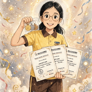 恭喜雪嵐寶寶奪金章！🏓🥇