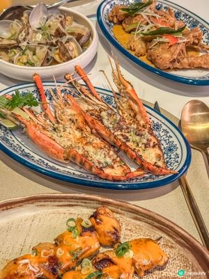 🏛️美利酒店𝘎𝘢𝘳𝘥𝘦𝘯 𝘓𝘰𝘶𝘯𝘨𝘦˚ ༘ 海鮮半自助晚餐🦞