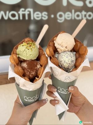 炎炎夏日，真係非常岩去食意大利雪糕。
$10加配雞蛋仔，可