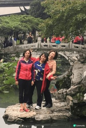 以上係我和朋友一齊到旅行的照片，係香港嘅志蓮淨苑公園,裏面山