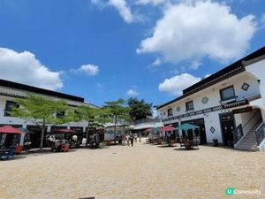 圖片的景點是昂坪，包括昂坪市集和昂坪360纜車。此地是熱門旅