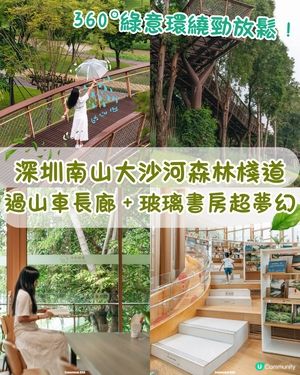 深圳南山大沙河森林棧道🌿似巨型過山車打卡散步一流🎢仲有360°全景玻璃樹屋✨