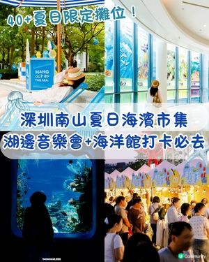 深圳歡樂海岸夏日市集🌊40+攤位➕️夜間音樂會勁chill✨海洋館打卡唯美水母必去🪼