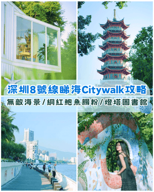 深圳地鐵8號線海邊一日遊攻略🌊打卡燈塔圖書館🌅食網紅鮑魚腸粉😍