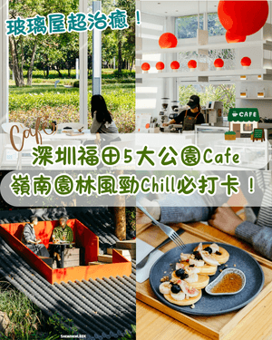 深圳福田5大公園Cafe推介🌳☕️玻璃屋睇住花海歎咖啡勁Chill必去🤩🌸
