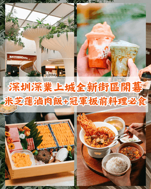 深圳深業上城新街區THE GARDENS🛍️11間餐廳推薦✨冠軍板前料理、雲南奶茶必衝🤤
