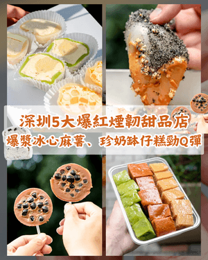 深圳煙韌控必食5大爆紅美食🤤菠蘿冰心麻薯/瓦缽雪糕糯米糍🍍軟糯Q彈口感滿分💯