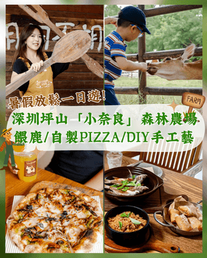 深圳坪山爆紅「小奈良」森林農場🦌DIY土窯Pizza+餵鹿🍕仲有得做手工藝勁正！