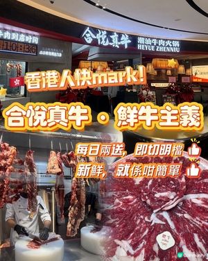 黃肥牛🤤雪花牛😍手打牛丸😋！合悅真牛打卡！