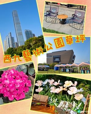 Chill級享受☺️🤗。慢活寫意😄。西九龍藝術公園草坪