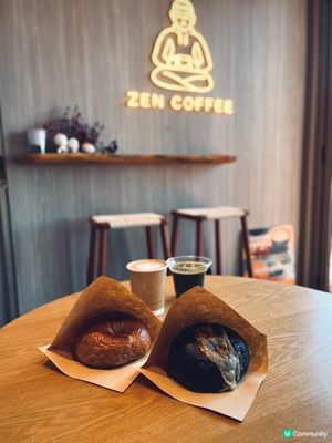 銅鑼灣chill cafe小店☕️ 酸種貝果拉花咖啡😋