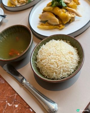 文華東方快船廊海南雞髀飯😋  正到爆！