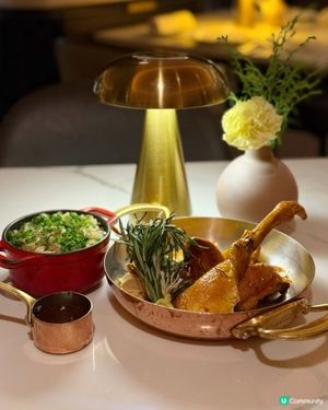 必食米芝蓮主廚三黃雞+北海道帶子ravioli+甜品
