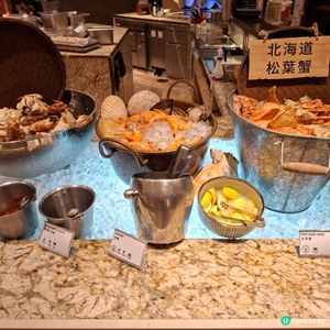 ✨香港五星級嘉里酒店🥳大灣咖啡廳晚市自助餐💯東瀛海鮮盛宴