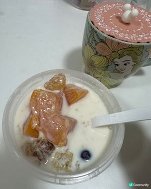啟德陳茶館｜木瓜桃膠鮮奶🥛🧡