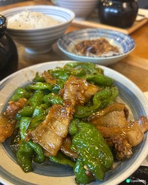 香辣青椒炒肉🤤！