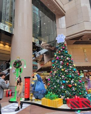 銅鑼灣時代廣場聖誕節充充滿可愛動物，來來自迪士尼Zootop