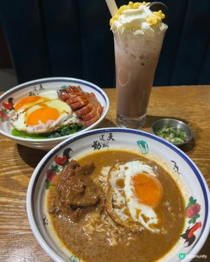 一店雙享！肥叉燒丼🤤限時沙嗲牛公仔麵放題😋