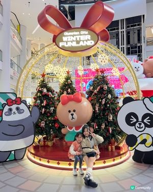 奧海城LINE FRIENDS 聖誕冬日樂園🎄！打卡必去📸！