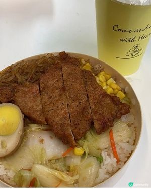 🍡呢個台式便當味道確不錯,唯獨味精多一點飲品可以解解肥膩感
