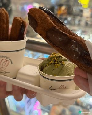 葵廣Bunny Churros 個開心果雪糕?? 都幾好味?