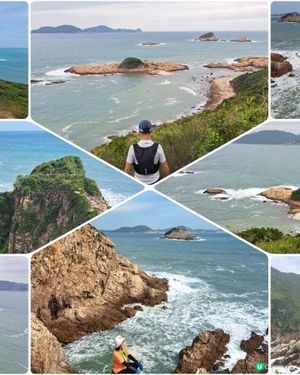 《清水灣行山篇》綠蛋島(遠觀)，刀片脊/坐佛崖